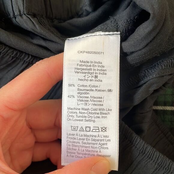 Madewell Drawstring Wide-Leg Pants True Black Women Size S - Picture 10 of 16